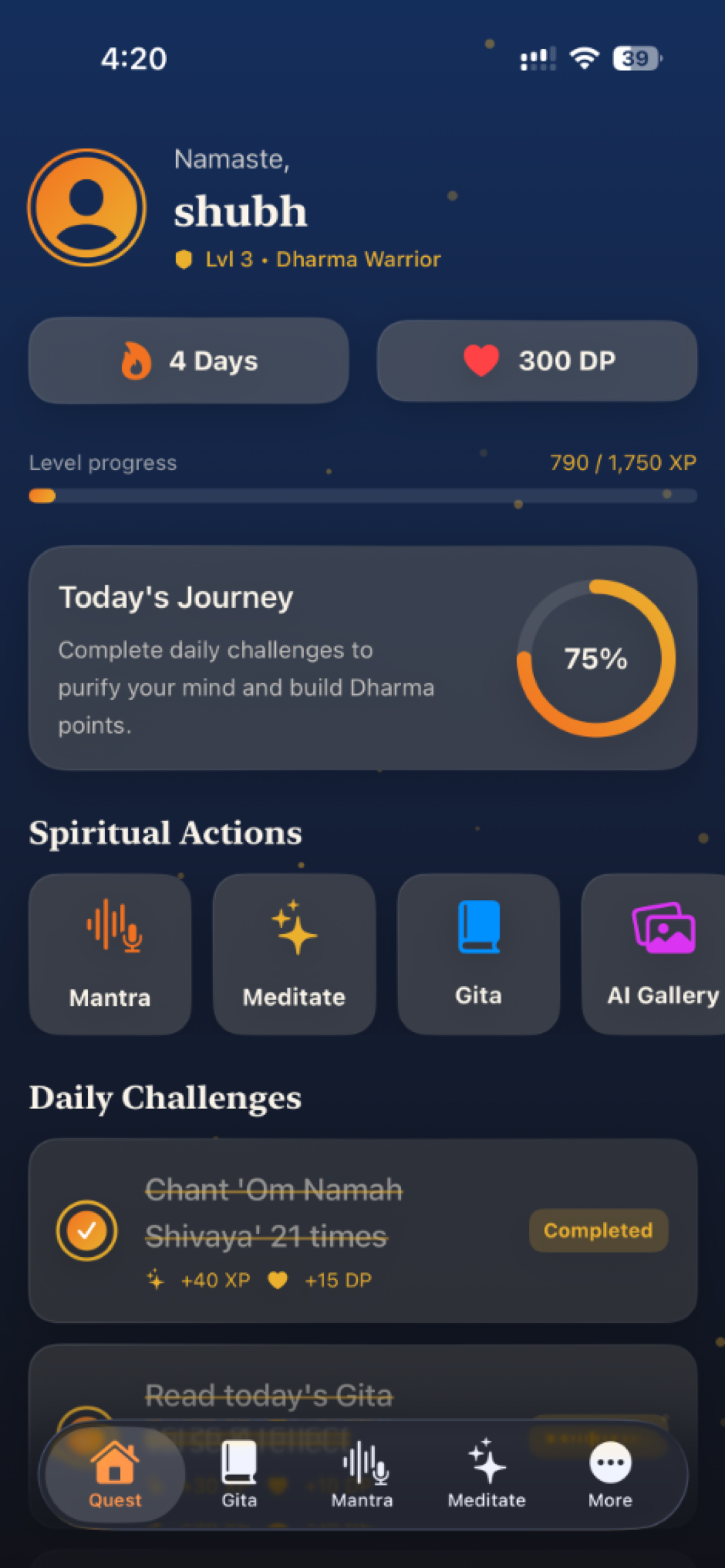 Meditation Feature